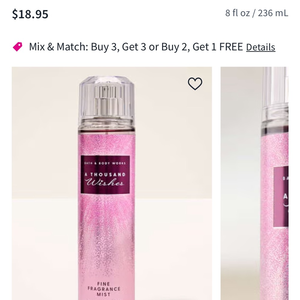 Bath & Body Works A Thousand Wishes Pink Mist